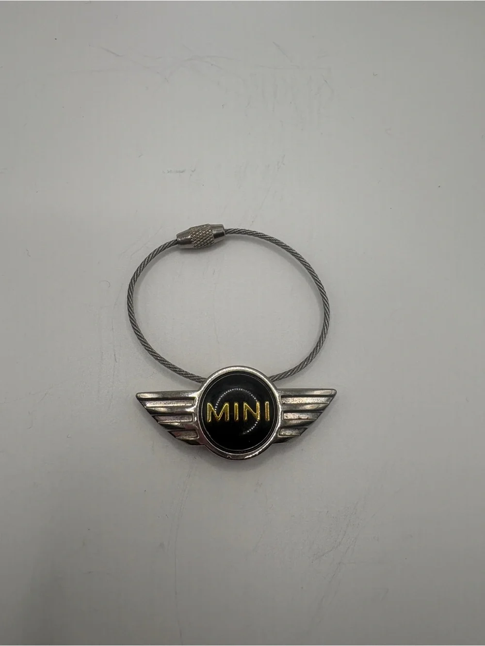 Black & Silver Winged Key Ring